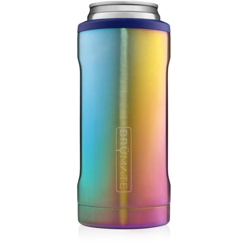 Custom BruMate Hopsulator 12 Oz. Slim Can Rainbow Titanium