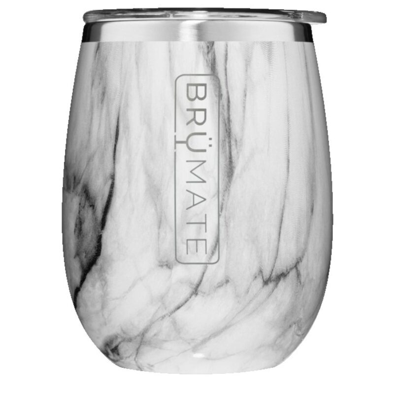 Custom BruMate Stemless Uncork'd 14oz Wine Glass Glitter and Print Colors - 1
