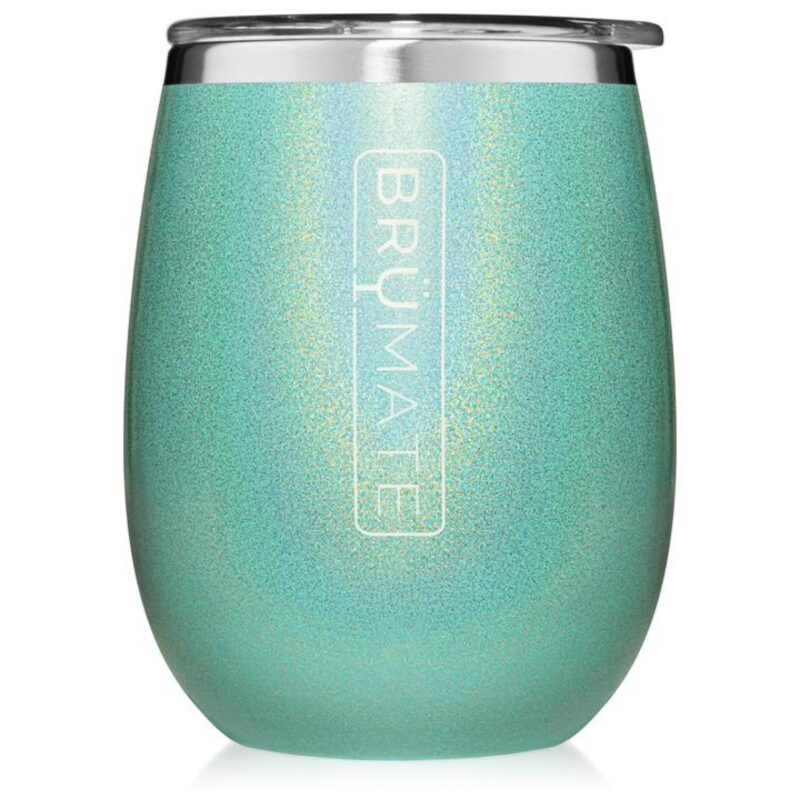 Custom BruMate Stemless Uncork'd 14oz Wine Glass Glitter and Print Colors - 3