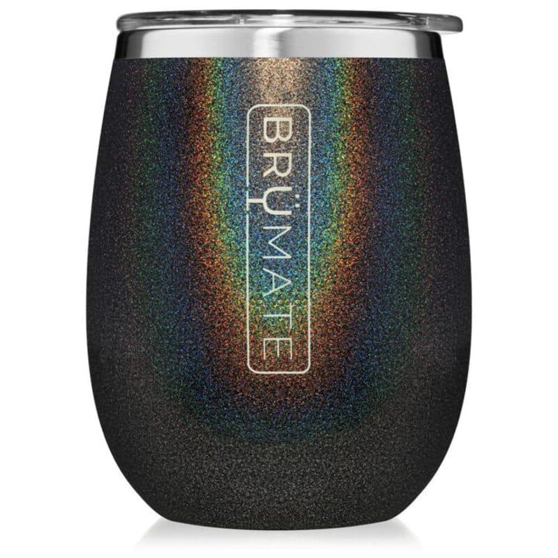 Custom BruMate Stemless Uncork'd 14oz Wine Glass Glitter and Print Colors - 5