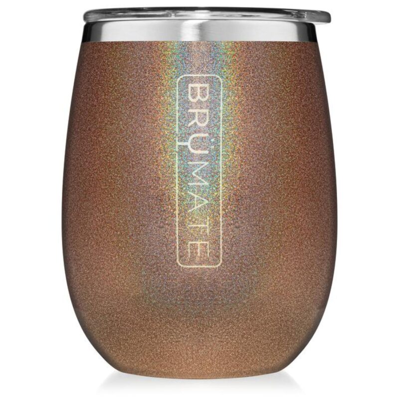 Custom BruMate Stemless Uncork'd 14oz Wine Glass Glitter and Print Colors - 6