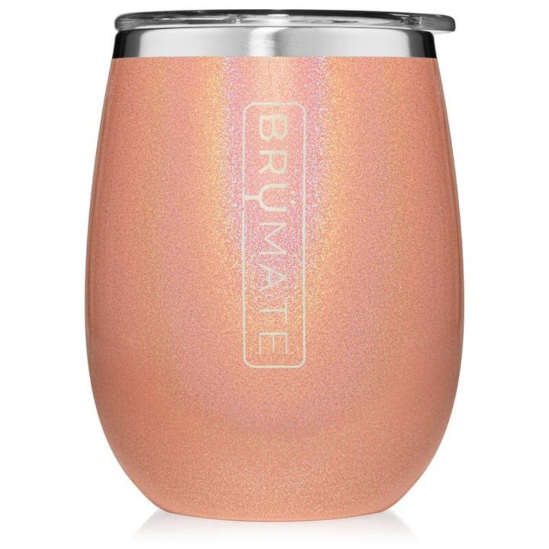 Custom BruMate Stemless Uncork'd 14oz Wine Glass Glitter and Print Colors - 9